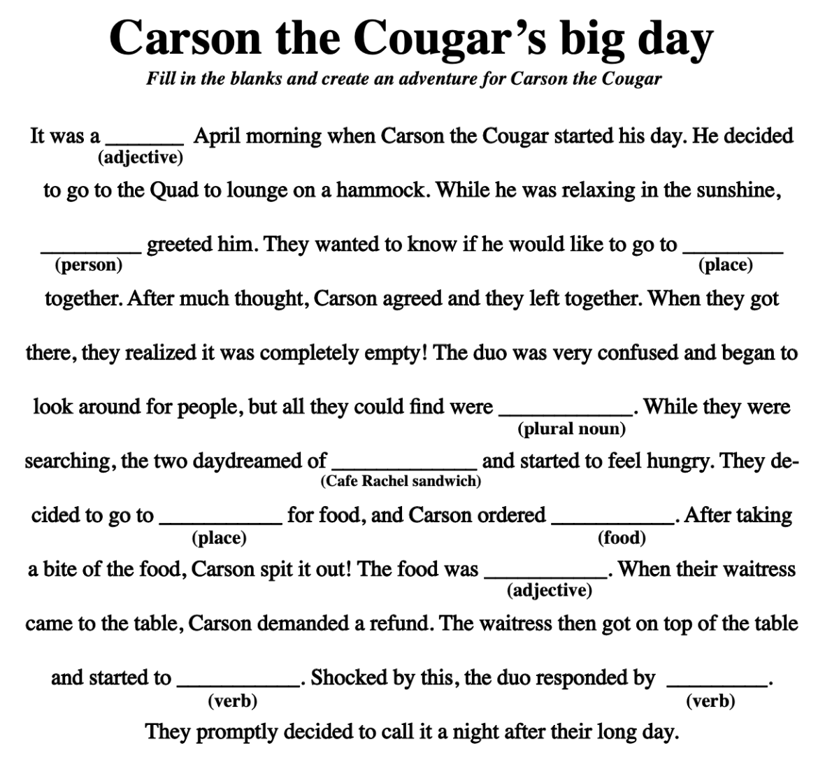 Carson+the+Cougars+big+day